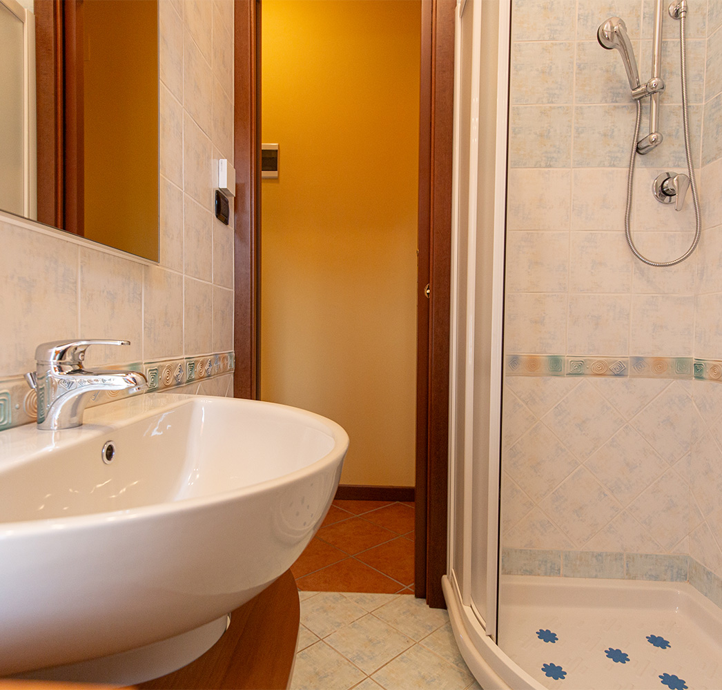 foto bagno appartamento vista giardino